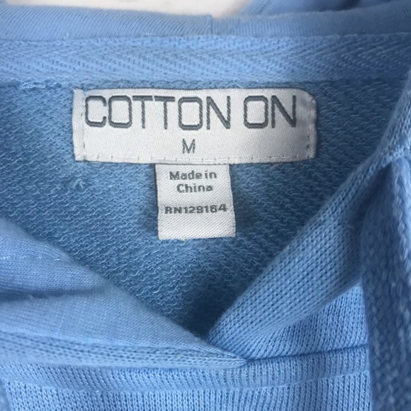 COTTON ON hoodie, Amour Paris, blue, size MED - Picture 3 of 5